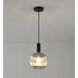 Canada 1 Light 8 inch Black and Antique Gold Pendant Ceiling Light
